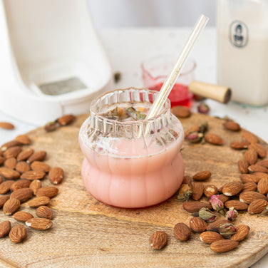 Almond Milk with Rose Syrup