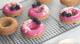 Blackberry Almond Doughnuts